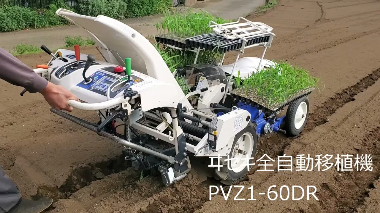 全自動移植機でトウモロコシを移植してみた