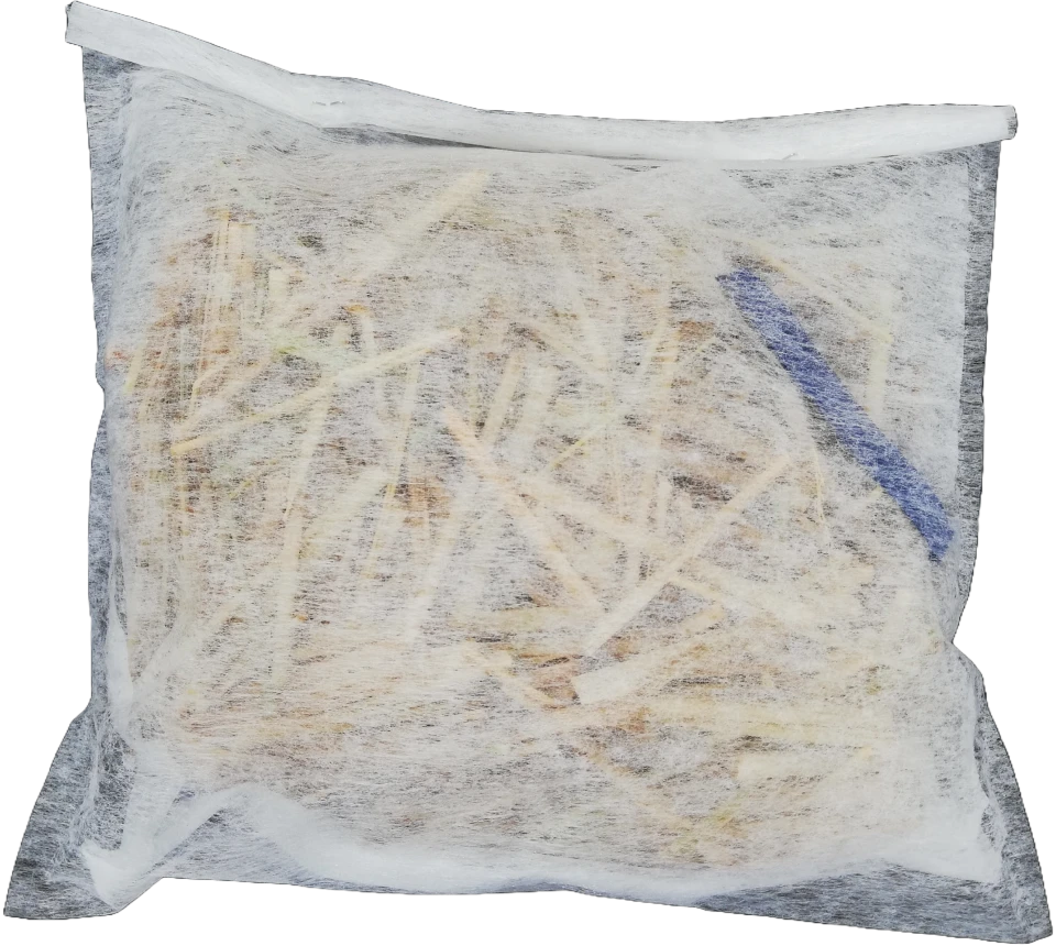 納豆菌の力のわら分解能力試験で使用する稲わらのわらパック画像