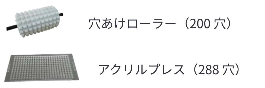 ISEKI取り扱いの穴あけローラー・アクリルプレスの商品説明