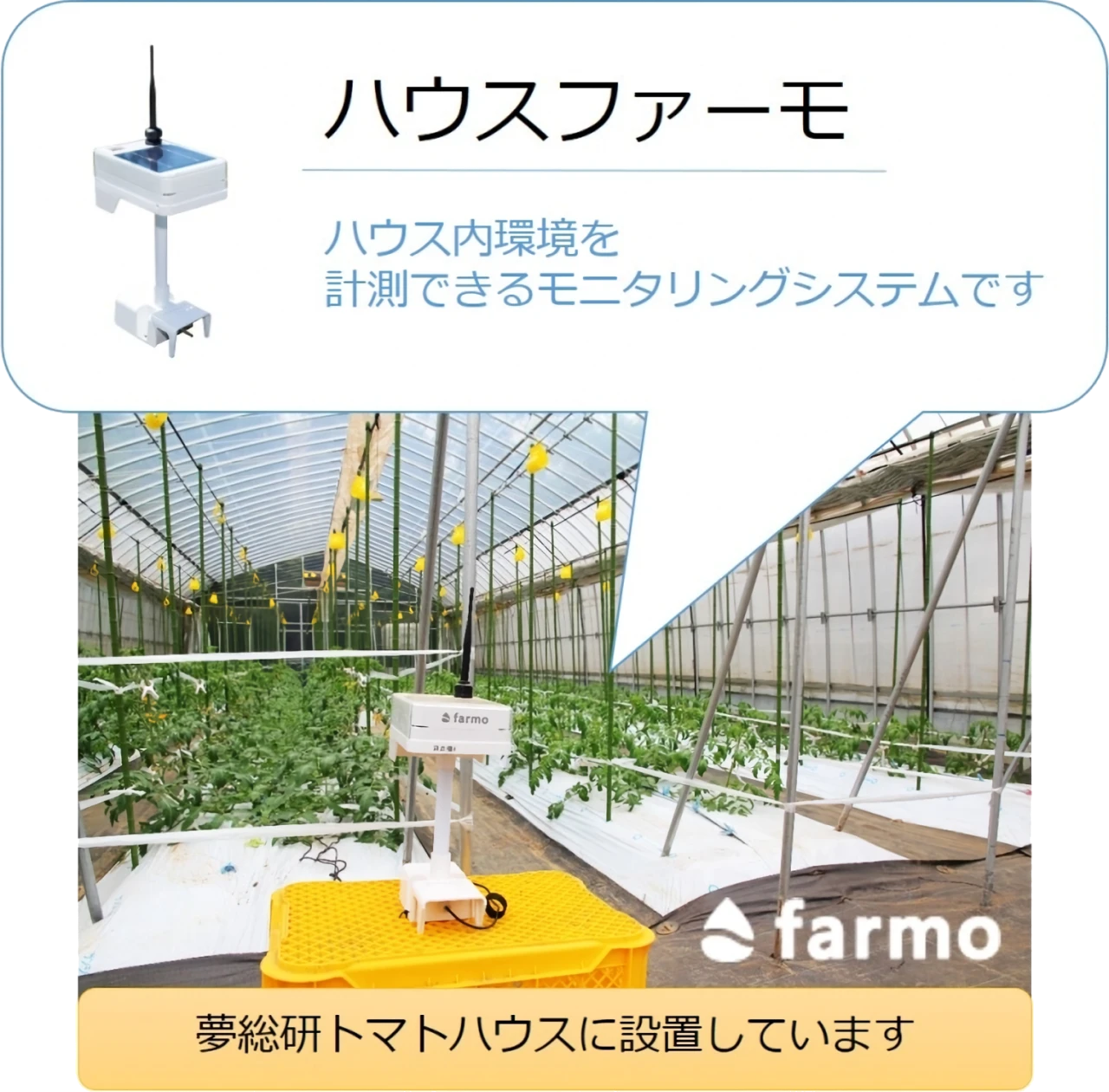 farmo社のモニタリングシステム「ハウスファーモ」